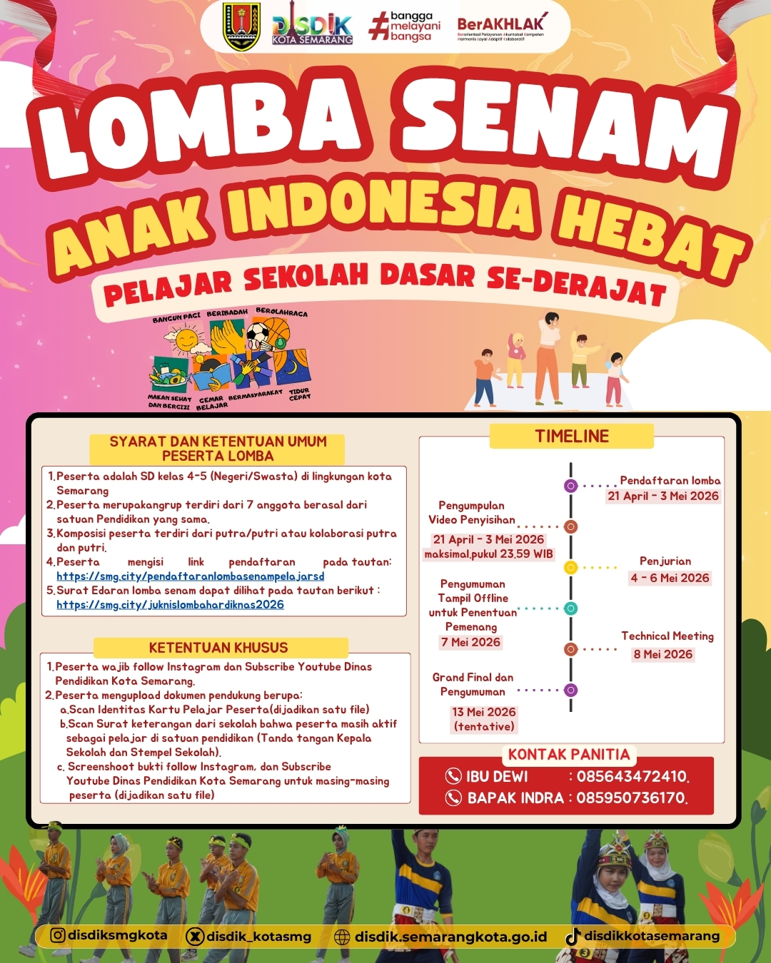Lomba Senam Anak Indonesia Hebat dalam rangka memperingati Hari Pendidikan Nasional Tahun 2026